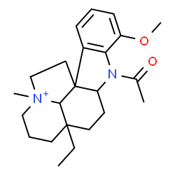 ChemSpider 2D Image | 1-(17-Methoxy-9-methylaspidospermidin-9-ium-1-yl)ethanone | C23H33N2O2