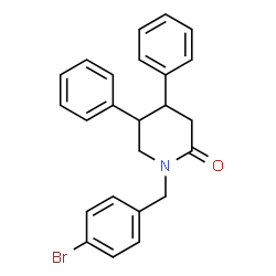 ChemSpider 2D Image | 1-(4-Bromobenzyl)-4,5-diphenyl-2-piperidinone | C24H22BrNO