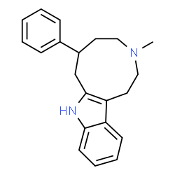 ChemSpider 2D Image | 3-Methyl-6-phenyl-1,2,3,4,5,6,7,8-octahydroazonino[5,4-b]indole | C21H24N2