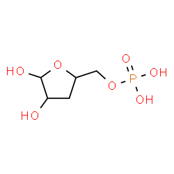 ChemSpider 2D Image | 3-Deoxy-5-O-phosphonopentofuranose | C5H11O7P