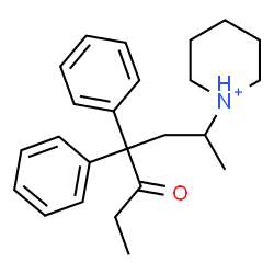ChemSpider 2D Image | 1-(5-Oxo-4,4-diphenyl-2-heptanyl)piperidinium | C24H32NO