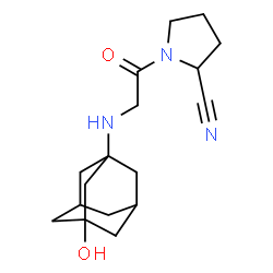 ChemSpider 2D Image | 1-(((3-hydroxy-1-adamantyl)amino)acetyl)-2-cyanopyrrolidine | C17H25N3O2