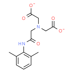 ChemSpider 2D Image | [(Carboxylatomethyl){2-[(2,6-dimethylphenyl)amino]-2-oxoethyl}amino]acetate | C14H16N2O5