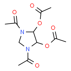 ChemSpider 2D Image | 1,3-Diacetyl-4,5-imidazolidinediyl diacetate | C11H16N2O6