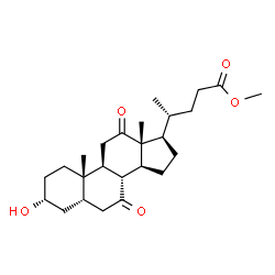 ChemSpider 2D Image | Methyl (3alpha,5beta)-3-hydroxy-7,12-dioxocholan-24-oate | C25H38O5