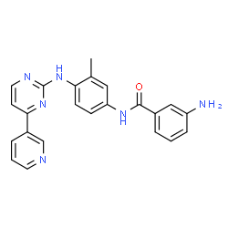 ChemSpider 2D Image | 3-Amino-N-(3-methyl-4-{[4-(3-pyridinyl)-2-pyrimidinyl]amino}phenyl)benzamide | C23H20N6O