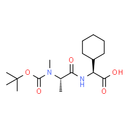 ChemSpider 2D Image | (2S)-Cyclohexyl[(N-methyl-N-{[(2-methyl-2-propanyl)oxy]carbonyl}-L-alanyl)amino]acetic acid | C17H30N2O5
