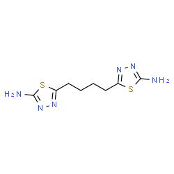 ChemSpider 2D Image | 5,5'-Butane-1,4-Diylbis(1,3,4-Thiadiazol-2-Amine) | C8H12N6S2