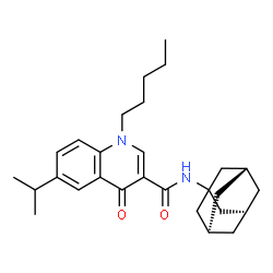 ChemSpider 2D Image | N-[(3r)-Adamantan-1-yl]-6-isopropyl-4-oxo-1-pentyl-1,4-dihydro-3-quinolinecarboxamide | C28H38N2O2
