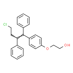 ChemSpider 2D Image | 2-{4-[(1Z)-4-Chloro-1,2-diphenyl-1-buten-1-yl]phenoxy}ethanol | C24H23ClO2