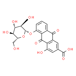 ChemSpider 2D Image | Rhein-8-glucoside | C21H18O11