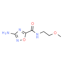 ChemSpider 2D Image | 3-Amino-N-(2-methoxyethyl)-1,2,4-oxadiazole-5-carboxamide | C6H10N4O3