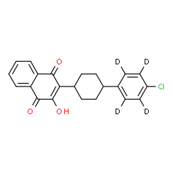 ChemSpider 2D Image | 2-{4-[4-Chloro(~2~H_4_)phenyl]cyclohexyl}-3-hydroxy-1,4-naphthoquinone | C22H15D4ClO3