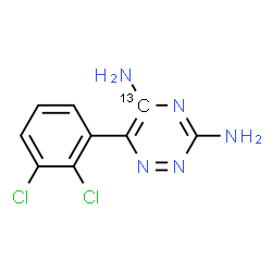 ChemSpider 2D Image | 6-(2,3-Dichlorophenyl)(5-~13~C)-1,2,4-triazine-3,5-diamine | C813CH7Cl2N5