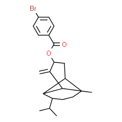 ChemSpider 2D Image | 8-Isopropyl-1-methyl-3-methylenetricyclo[4.4.0.0~2,7~]dec-4-yl 4-bromobenzoate | C22H27BrO2