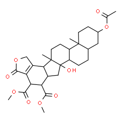 ChemSpider 2D Image | Dimethyl 2-acetoxy-12a-hydroxy-4a,6a-dimethyl-9-oxo-2,3,4,4a,4b,5,6,6a,6b,7,9,10,11,11a,12,12a,12b,13,14,14a-icosahydro-1H-naphtho[1',2':7,8]fluoreno[3,4-c]furan-10,11-dicarboxylate | C31H42O9