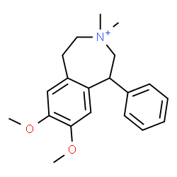 ChemSpider 2D Image | 7,8-Dimethoxy-3,3-dimethyl-1-phenyl-2,3,4,5-tetrahydro-1H-3-benzazepinium | C20H26NO2