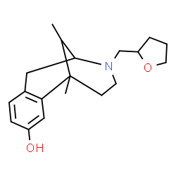 ChemSpider 2D Image | 1,13-Dimethyl-10-(tetrahydro-2-furanylmethyl)-10-azatricyclo[7.3.1.0~2,7~]trideca-2,4,6-trien-4-ol | C19H27NO2