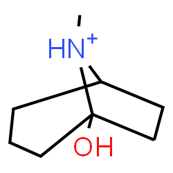 ChemSpider 2D Image | 1-Hydroxy-8-methyl-8-azoniabicyclo[3.2.1]octane | C8H16NO