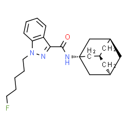 ChemSpider 2D Image | N-[(3s,5s,7s)-Adamantan-1-yl]-1-(5-fluoropentyl)-1H-indazole-3-carboxamide | C23H30FN3O