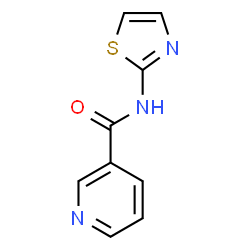 ChemSpider 2D Image | N-(1,3-Thiazol-2-yl)nicotinamide | C9H7N3OS