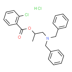 ChemSpider 2D Image | 1-(Dibenzylamino)-2-propanyl 2-chlorobenzoate hydrochloride (1:1) | C24H25Cl2NO2