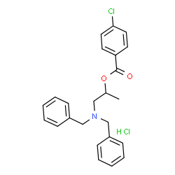 ChemSpider 2D Image | 1-(Dibenzylamino)-2-propanyl 4-chlorobenzoate hydrochloride (1:1) | C24H25Cl2NO2