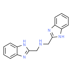 ChemSpider 2D Image | N,N-bis(benzimidazol-2-yl-methyl)amine | C16H15N5
