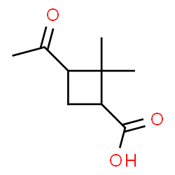 ChemSpider 2D Image | 3-Acetyl-2,2-dimethylcyclobutanecarboxylic acid | C9H14O3