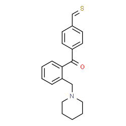 ChemSpider 2D Image | 4-[2-(1-Piperidinylmethyl)benzoyl]benzenecarbothialdehyde | C20H21NOS