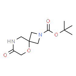 ChemSpider 2D Image | tert-butyl 7-oxo-5-oxa-2,8-diazaspiro[3.5]nonane-2-carboxylate | C11H18N2O4