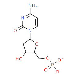 ChemSpider 2D Image | 4-Amino-1-(2-deoxy-5-O-phosphonatopentofuranosyl)-2(1H)-pyrimidinone | C9H12N3O7P