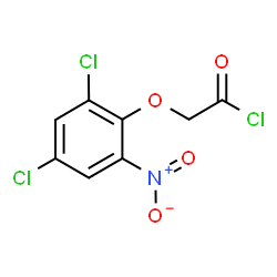 ChemSpider 2D Image | (2,4-Dichloro-6-nitrophenoxy)acetyl chloride | C8H4Cl3NO4