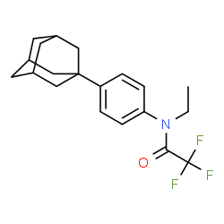 ChemSpider 2D Image | N-[4-(Adamantan-1-yl)phenyl]-N-ethyl-2,2,2-trifluoroacetamide | C20H24F3NO