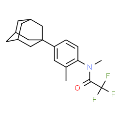 ChemSpider 2D Image | N-[4-(Adamantan-1-yl)-2-methylphenyl]-2,2,2-trifluoro-N-methylacetamide | C20H24F3NO