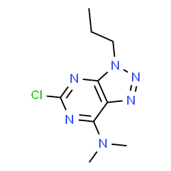 ChemSpider 2D Image | 5-Chloro-N,N-dimethyl-3-propyl-3H-[1,2,3]triazolo[4,5-d]pyrimidin-7-amine | C9H13ClN6