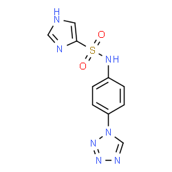 ChemSpider 2D Image | N-[4-(1H-Tetrazol-1-yl)phenyl]-1H-imidazole-4-sulfonamide | C10H9N7O2S