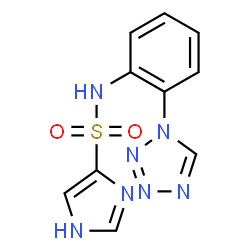 ChemSpider 2D Image | N-[2-(1H-Tetrazol-1-yl)phenyl]-1H-imidazole-4-sulfonamide | C10H9N7O2S
