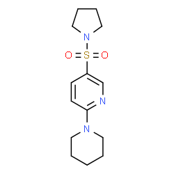ChemSpider 2D Image | 2-(1-Piperidinyl)-5-(1-pyrrolidinylsulfonyl)pyridine | C14H21N3O2S