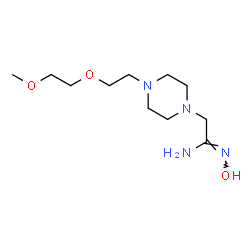 ChemSpider 2D Image | (1Z)-N'-Hydroxy-2-{4-[2-(2-methoxyethoxy)ethyl]-1-piperazinyl}ethanimidamide | C11H24N4O3