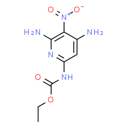ChemSpider 2D Image | Ethyl (4,6-diamino-5-nitro-2-pyridinyl)carbamate | C8H11N5O4