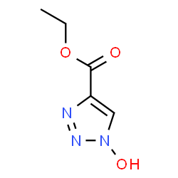 ChemSpider 2D Image | Ethyl 1-hydroxy-1H-1,2,3-triazole-4-carboxylate | C5H7N3O3
