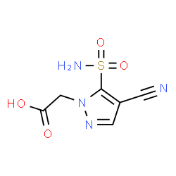 ChemSpider 2D Image | (4-Cyano-5-sulfamoyl-1H-pyrazol-1-yl)acetic acid | C6H6N4O4S