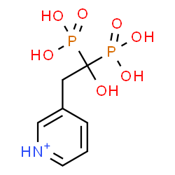 ChemSpider 2D Image | 3-(2-Hydroxy-2,2-diphosphonoethyl)pyridinium | C7H12NO7P2