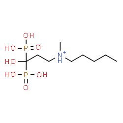 ChemSpider 2D Image | N-(3-Hydroxy-3,3-diphosphonopropyl)-N-methyl-1-pentanaminium | C9H24NO7P2