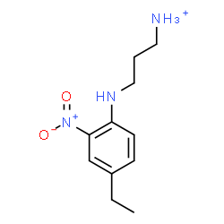 ChemSpider 2D Image | 3-[(4-Ethyl-2-nitrophenyl)amino]-1-propanaminium | C11H18N3O2