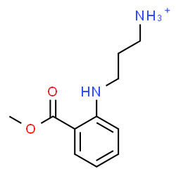 ChemSpider 2D Image | 3-{[2-(Methoxycarbonyl)phenyl]amino}-1-propanaminium | C11H17N2O2