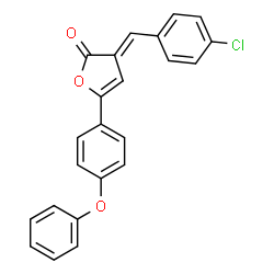 ChemSpider 2D Image | (3E)-3-(4-Chlorobenzylidene)-5-(4-phenoxyphenyl)-2(3H)-furanone | C23H15ClO3