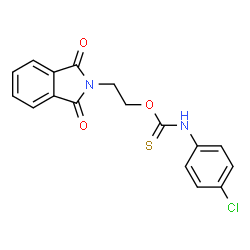 ChemSpider 2D Image | O-[2-(1,3-dioxo-1,3-dihydro-2H-isoindol-2-yl)ethyl] (4-chlorophenyl)thiocarbamate | C17H13ClN2O3S