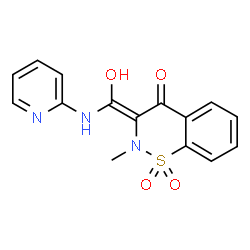 ChemSpider 2D Image | (3E)-3-[Hydroxy(2-pyridinylamino)methylene]-2-methyl-2,3-dihydro-4H-1,2-benzothiazin-4-one 1,1-dioxide | C15H13N3O4S